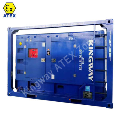 80KVA Heavy Duty ATEX Zone 2 Offshore Generator Dipasang di DNV 2.7-1 Skid