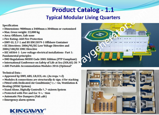 ISO 9001 Offshore Containers LIoyd'S Register Pengiriman Bersertifikat untuk kamar tidur