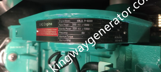 Gas Alam 3 Phase Generator 220KW 275KVA Didukung Oleh Mesin Cummins