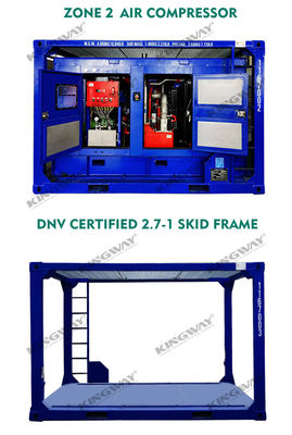 20FT DNV 2.7-1 Kontainer lepas pantai untuk platform ladang minyak gas Pengangkatan Skid Slings Sistem Starter 24V DC Electric Start