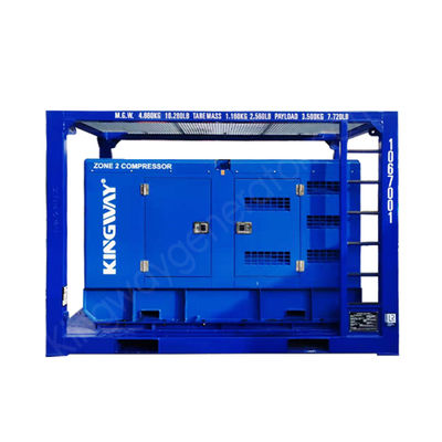 Kompresor udara ATEX Zona 2 Offshore Platform Field Diesel DNV tahan ledakan Diesel didorong langsung produsen Cina