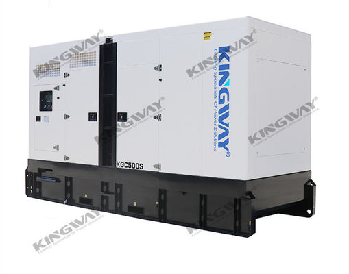 CE 60HZ 1800RPM tiga fase daya 438KVA 350KW generator diesel kedap suara dengan untuk hotel dan rumah