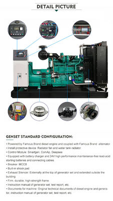 Silent canopy 280kw 350kva 400v 60hz 3 phase 4 wire diesel generator silent