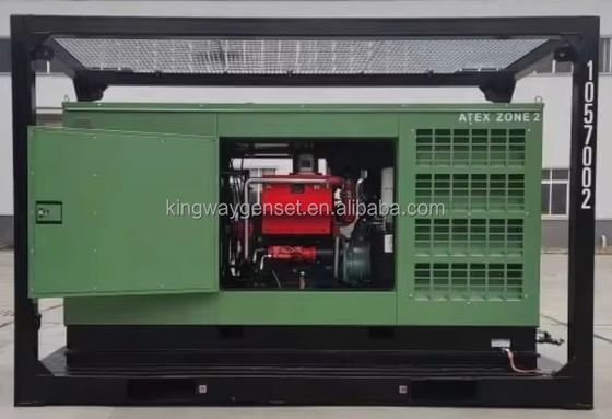 3phase DNVGL 2.7-1 skid frame ATEX sertifikasi 260 CFM 425CFM onshore offshore platform kompresor udara tahan ledakan