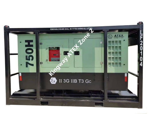 60kva 400v 50hz 3 fase 4 kabel tahan ledakan mesin diesel ATEX bersertifikat zona 2 nominal dnv generator untuk lepas pantai
