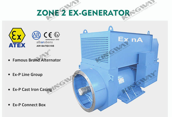 Pasokan 400v 50hz 3 fase 4 kabel 300kva mesin diesel ex-bukti ATEX Zona 2 dinilai dnvooffshore generator