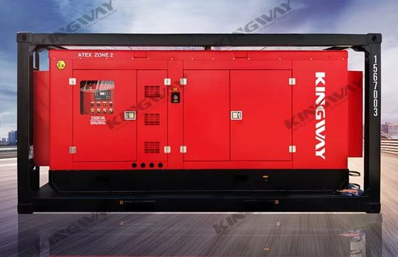ATEX Zona II 3 Fase Oil Gas Field Diesel Generator Set 60KVA mesin terintegrasi kerangka generator diesel tahan ledakan