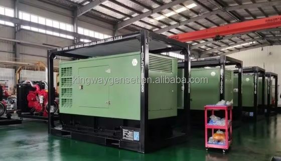 Mesin diesel DNV 2.7-1 skid frame ATEX sertifikasi 120kw 150kva kompresor udara platform darat lepas pantai zona 2