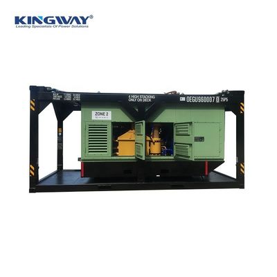 ATEX Zone 2 IIB T3 Diesel Sullair Air Compressor 260CFM Proof Explosion dengan DNV 2.7- Lifting Frame untuk Offshore Platform
