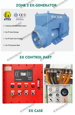 Platform lepas pantai ATEX Zona 2 32kw 40kva zona1 set generator diesel tahan ledakan DNVGL 2.7-1 frame lifting