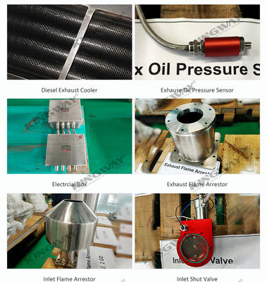 ZONE 2 mesin diesel ex-proof ATEX bersertifikat generator, pompa air dan kompresor udara dengan rangka angkat DNV 2.7-1