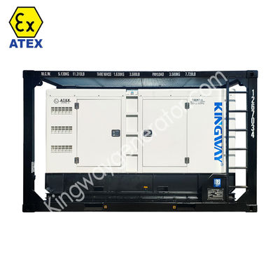 DNV2.7-1 skid frame platform sertifikasi ATEX 3phase 800kw 1000kva zone2 mesin layanan set generator diesel tahan ledakan