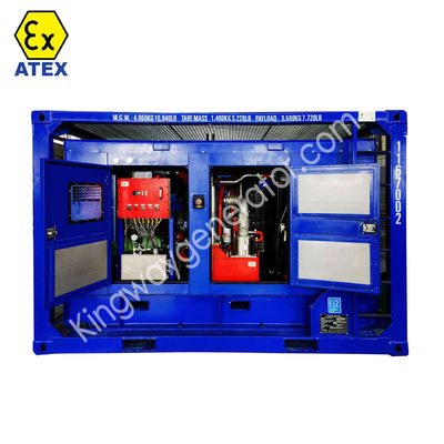 DNV2.7-1 skid frame platform sertifikasi ATEX 3phase 800kw 1000kva zone2 mesin layanan set generator diesel tahan ledakan
