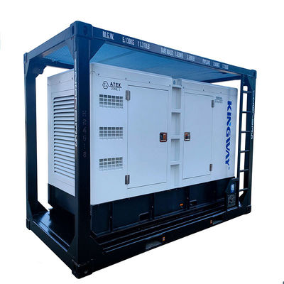 Sertifikasi ATEX 3phase 200kw 250kva zone2 set generator diesel tahan ledakan DNVGL 2.7-1 skid frame platform service engine