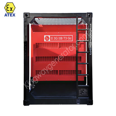 Atex Zona 1 Zona 2 Ledakan Proof 375cfm kompresor udara dengan frame angkat DNV2.7-1 dan flame arrestor untuk ladang minyak &amp; gas