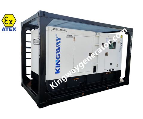 20KVA Atex Zona 2 ATEX Set Generator Proof Ledakan Untuk Industri Minyak Dan Gas Dengan DNV Lifting Frame