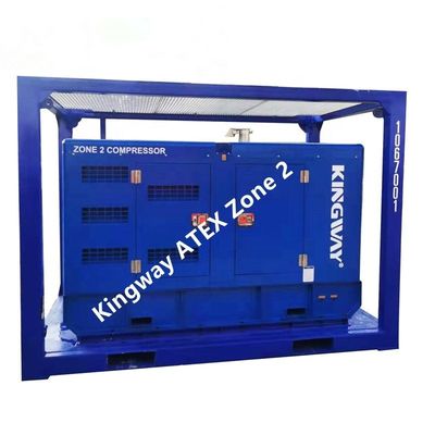 60KVA Kingway ATEX bersertifikat Zona 2 Ex Proof Diesel Generator Set Dengan Standar DNV Offshore Service Lifting Frame