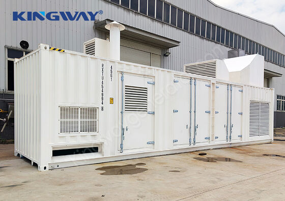 1MW 1000KW Gas Genset Tipe Kontainer Sistem CHP Opsional Set Generator Gas Alam Senyap