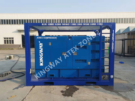 186CFM 100Psi ATEX Zona 2 Ex Proof Sullair Air Compressor Dengan DNV Lifting Frame