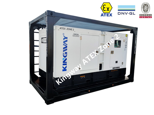 ATEX Certified Zone 2 60KVA Diam Diesel Generator Set Bingkai Pengangkat Terintegrasi