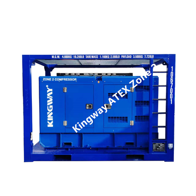Zona 2 T3 Mesin Diesel Kompresor Udara Explosion Proof ATEX Certified 260CFM