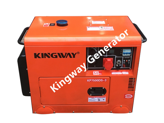 Generator Diam Generator Portabel Warna Oranye Set 8KVA 12Hp