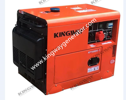 Generator Diam Generator Portabel Warna Oranye Set 8KVA 12Hp