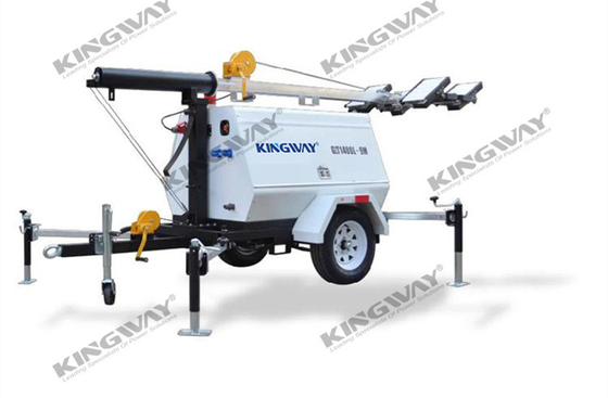 1500RPM 1800RPM 15KW Trailer Mounted Diesel Generator Di Luar Penggunaan