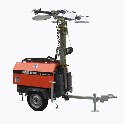 Menara Lampu Diesel Seluler Untuk Generator Peralatan Kebugaran 4kw Industri Pertambangan