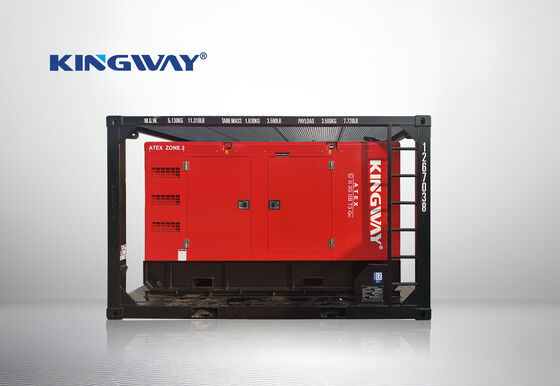 30KVA Kingway ATEX Zona 2 Kompak Listrik Diesel Proof Explosion Generator Dengan DNV Lifting Frame