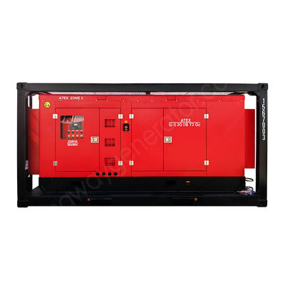 Generator Diesel Senyap Kingway ATEX Zone 2 T3 Tahan Ledakan 500KVA Dengan Rangka Pengangkat Bersertifikat DNV