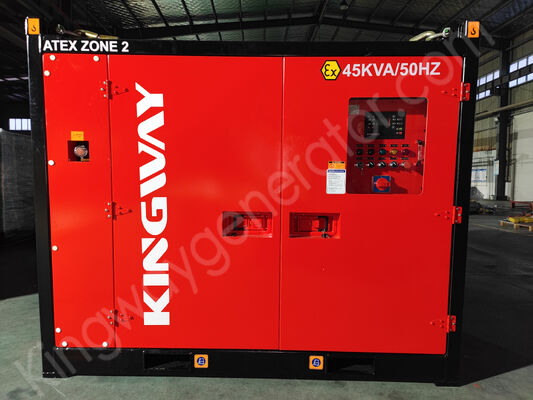 30KVA Kingway ATEX Zona 2 Kompak Listrik Diesel Proof Explosion Generator Dengan DNV Lifting Frame