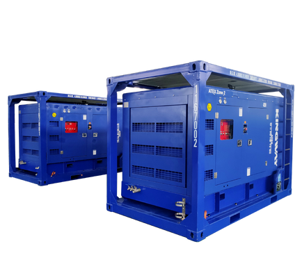 450CFM 150Psi Kingway ATEX Zona 2 T3 Proof Ledakan Sullair Mesin Diesel Kompresor Udara DNV Frame