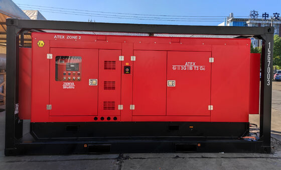 Generator Diesel Tahan Ledakan Kingway ATEX Zona 2 Terkontainerisasi 1000KVA Dengan Sistem Pemantauan Jarak Jauh